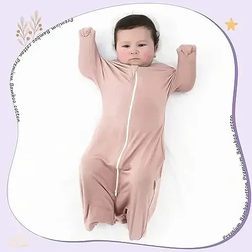 Aomloge PuppyPaws Baby Sleep Sack, Transition Swaddle, Sleep Sack 6-9 Months, Wearable Blanket Baby with 2-Way Zipper, Swaddles for Newborns Summer, 95% Rayon derived from Bamboo, 5% Spandex - 6