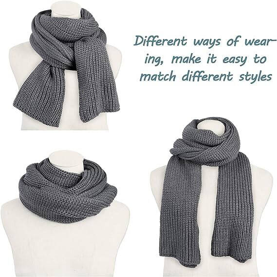 Aonal Women And Mens Winter Thick Cable Knit Wrap Chunky Long Warm Scarf - 4