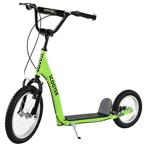 Aosom Youth Scooter Kick Scooter for Kids 5+ with Adjustable Handlebar 16