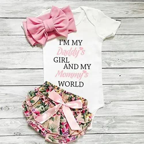 Aoswep Baby Girl Clothes Infant Newborn Girl Outfits Summer Clothes Romper Short - 2