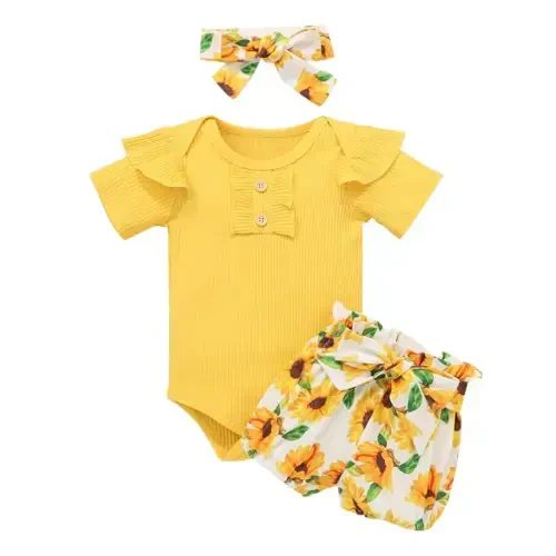 Aoswep Baby Girl Clothes Infant Newborn Girl Outfits Summer Clothes Romper Short 