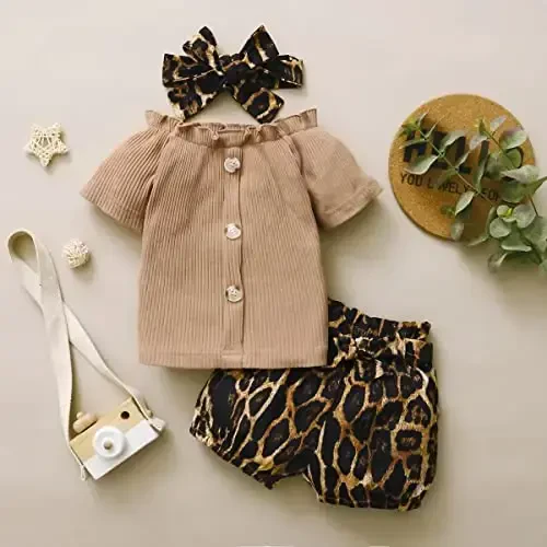 Aoswep Baby Girl Clothes Infant Newborn Girl Outfits Summer Clothes Romper Short - AOSWEP (1)
