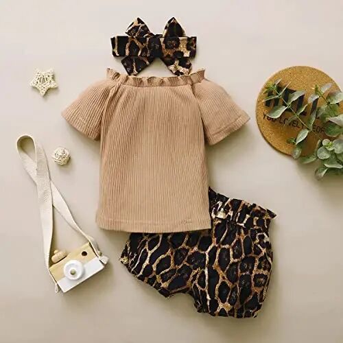 Aoswep Baby Girl Clothes Infant Newborn Girl Outfits Summer Clothes Romper Short - 3