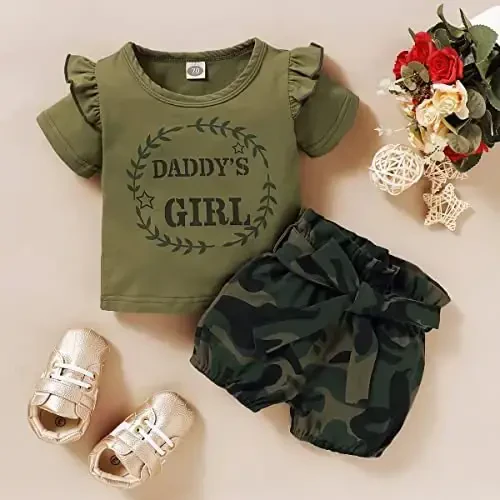 Aoswep Baby Girl Clothes Infant Newborn Girl Outfits Summer Clothes Romper Short - Aoswep (1)