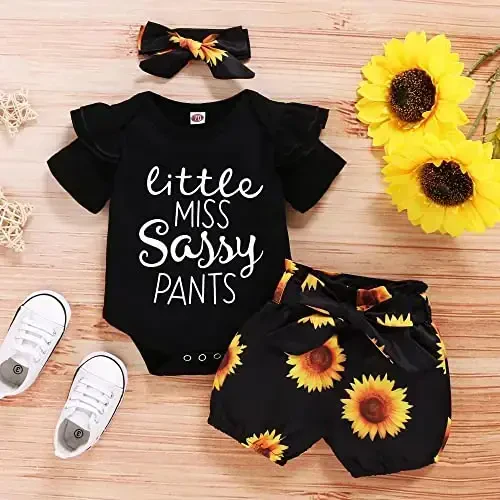 Aoswep Baby Girl Clothes Infant Newborn Girl Outfits Summer Clothes Romper Short - Modazone (1)