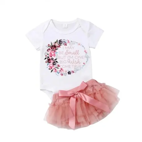 Aoswep Baby Girl Clothes Infant Newborn Girl Outfits Summer Clothes Romper Short - 1