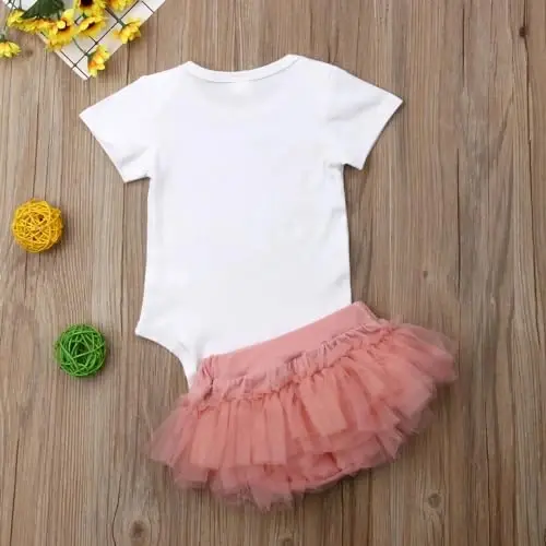 Aoswep Baby Girl Clothes Infant Newborn Girl Outfits Summer Clothes Romper Short - 3