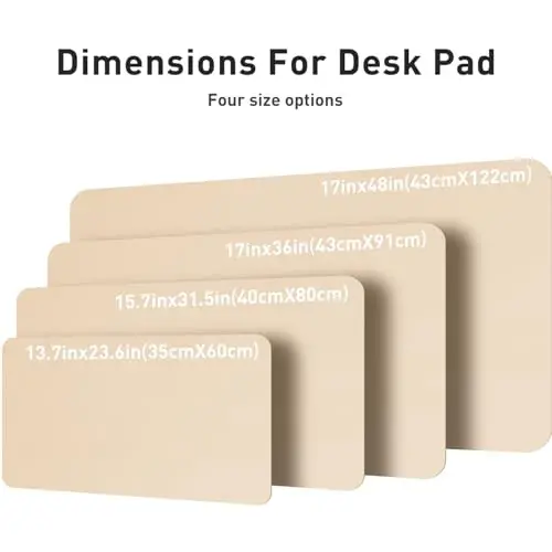 Aothia Large PU Leather Desk Pad Protector – Non-Slip Mouse Pad & Writing Mat for Office/Home, Waterproof, Easy to Clean (36