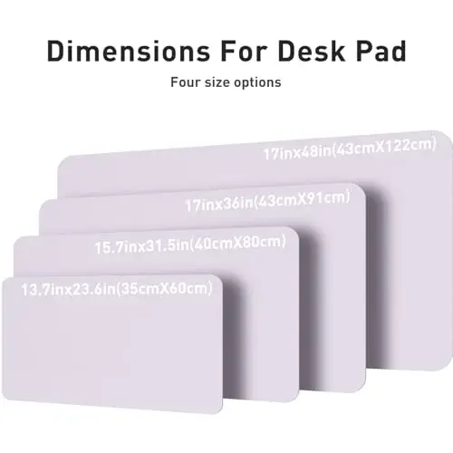 Aothia Large PU Leather Desk Pad Protector – Non-Slip Mouse Pad & Writing Mat for Office/Home, Waterproof, Easy to Clean (48