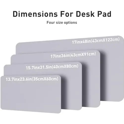 Aothia Large PU Leather Desk Pad Protector - Non-Slip Mouse Pad & Writing Mat for Office/Home, Waterproof, Easy to Clean (23.6