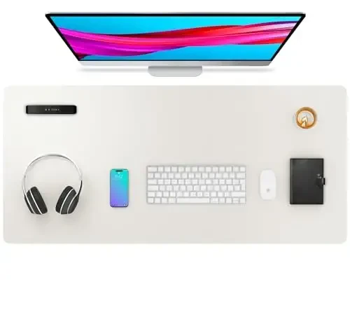 Aothia Charm Desk Pad Protector, Sichqoncha Pad, Ofis Desk Mat, Sirpanmaydigan PU Charm Desk Blotter, Noutbuk Desk Pad, Ofis va Uy uchun suv o'tkazmaydigan Desk Yozuv Pad (36