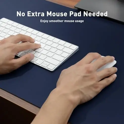 Aothia Leather Desk Pad Protector, Mouse Pad, Office Desk Mat, Non-Slip PU Leather Desk Blotter, Laptop Desk Pad, Waterproof Desk Writing Pad for Office and Home (48