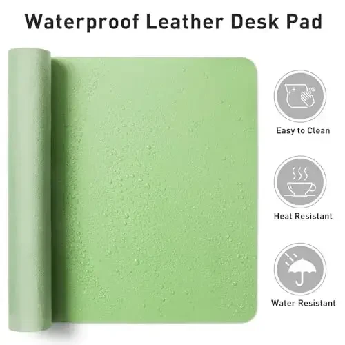 Aothia Leather Desk Pad Protector, Mouse Pad, Office Desk Mat, Non-Slip PU Leather Desk Blotter, Laptop Desk Pad, Waterproof Desk Writing Pad for Office and Home (36