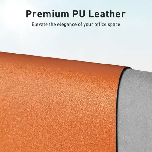 Aothia Leather Desk Pad Protector, Office Desk Mat, Large Mouse Pad, Non-Slip PU Leather Desk Blotter, Laptop Desk Pad, Waterproof Desk Writing Pad for Office and Home (48