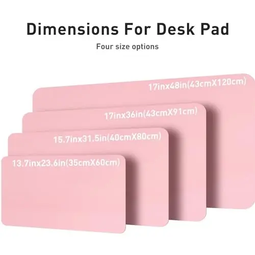 Aothia Leather Desk Pad Protector, Office Desk Mat, Large Mouse Pad, Non-Slip PU Leather Desk Blotter, Laptop Desk Pad, Waterproof Desk Writing Pad for Office and Home (48