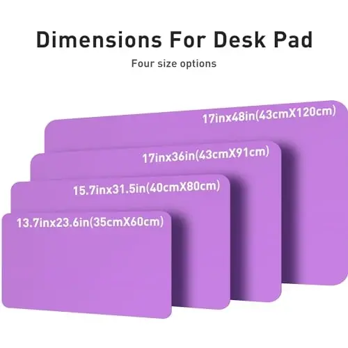 Aothia Leather Desk Pad Protector, Office Desk Mat, Large Mouse Pad, Non-Slip PU Leather Desk Blotter, Laptop Desk Pad, Waterproof Desk Writing Pad for Office and Home (48