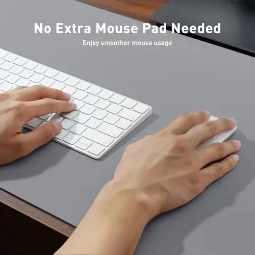 Aothia Leather Desk Pad Protector, Mouse Pad, Office Desk Mat, Non-Slip PU Leather Desk Blotter, Laptop Desk Pad, Waterproof Desk Writing Pad for Office and Home (23.6