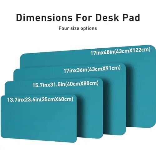 Aothia Leather Desk Pad Protector, Office Desk Mat, Large Mouse Pad, Non-Slip PU Leather Desk Blotter, Laptop Desk Pad, Waterproof Desk Writing Pad for Office and Home (48