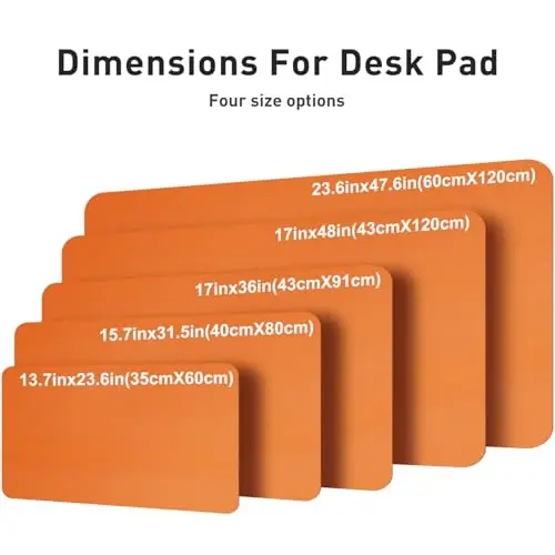 Aothia Faux Charm Desk Mat – Katta sichqoncha paneli, Sirpanmaydigan PU Charm Blotter, Ofis va uy uchun suv o‘tkazmaydigan yozuv yuzasi (Aqua, 47.2