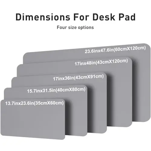 Aothia Faux Leather Desk Mat – Large Mouse Pad, Non-Slip PU Leather Blotter, Waterproof Writing Surface for Office and Home (Aqua, 47.2