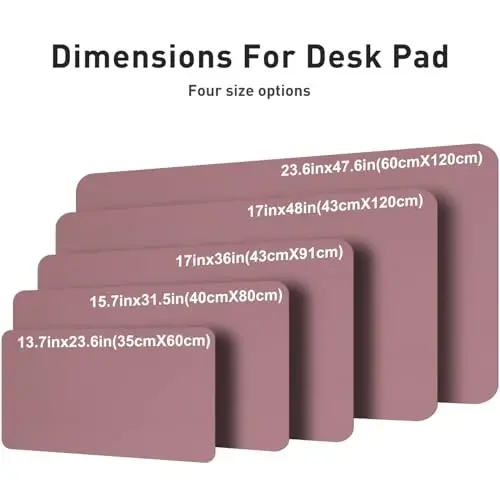 Aothia Faux Leather Desk Mat – Large Mouse Pad, Non-Slip PU Leather Blotter, Waterproof Writing Surface for Office and Home (Aqua, 47.2