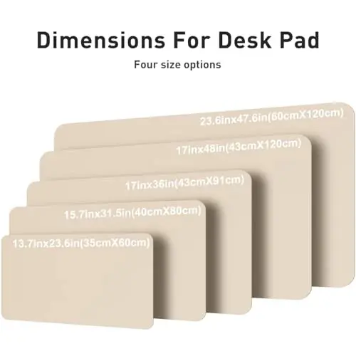 Aothia Faux Leather Desk Mat – Large Mouse Pad, Non-Slip PU Leather Blotter, Waterproof Writing Surface for Office and Home (Aqua, 47.2