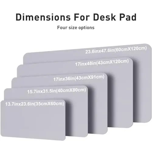 Aothia Faux Leather Desk Mat – Large Mouse Pad, Non-Slip PU Leather Blotter, Waterproof Writing Surface for Office and Home (Aqua, 47.2