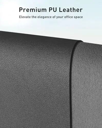 Aothia Faux Leather Desk Mat - Large Mouse Pad, Non-Slip PU Leather Blotter, Waterproof Writing Surface for Office and Home (Grey, 63