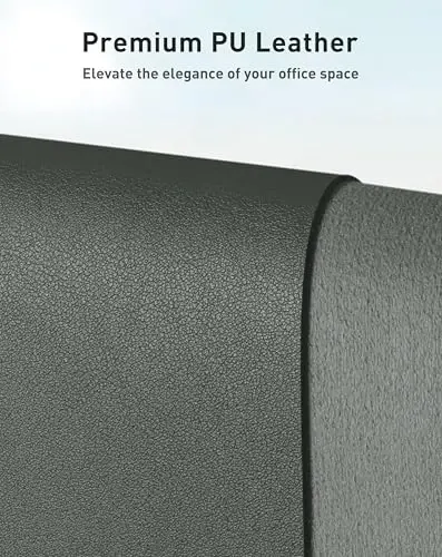 Aothia Faux Leather Desk Mat - Large Mouse Pad, Non-Slip PU Leather Blotter, Waterproof Writing Surface for Office and Home (Jungle Green, 42