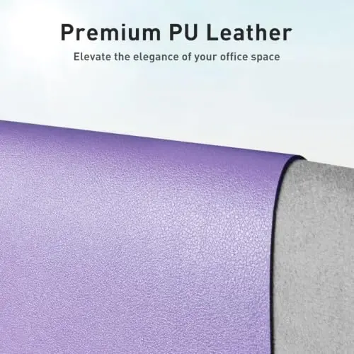 Aothia Faux Leather Desk Mat (Light Purple, 48