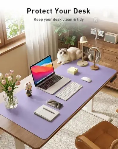Aothia Faux Leather Desk Mat Mouse Pad, 40