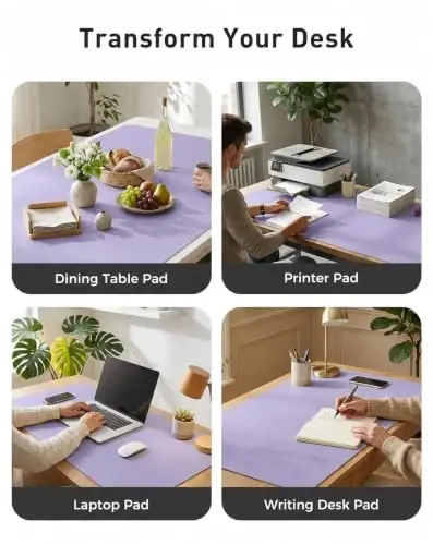 Aothia Faux Leather Desk Mat Mouse Pad, 40