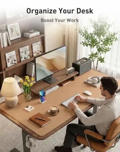 Aothia Faux Leather Desk Mat Mouse Pad, 55