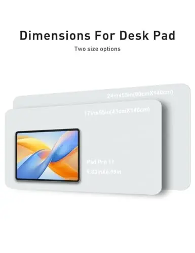 Aothia Faux Leather Desk Mat - Non-Slip PU Leather Desk Blotter, Waterproof Writing Surface, Large Desk Pad for Office & Home (Barely Grey, 55