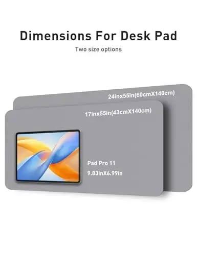 Aothia Faux Leather Desk Mat - Non-Slip PU Leather Desk Blotter, Waterproof Writing Surface, Large Desk Pad for Office & Home (Aqua, 55