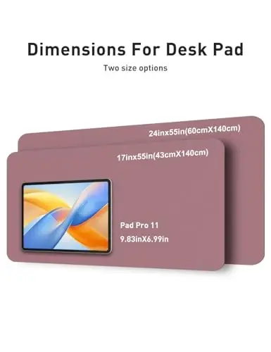 Aothia Faux Leather Desk Mat - Non-Slip PU Leather Desk Blotter, Waterproof Writing Surface, Large Desk Pad for Office & Home (Purple, 55