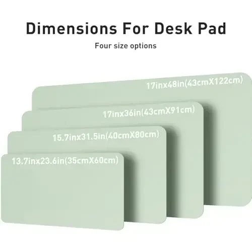 Aothia Katta PU Charm Desk Pad himoyachisi - Sirpanmaydigan sichqoncha yostig'i va ofis/uy uchun yozuv matosi, suv o'tkazmaydigan, tozalash oson (23,6