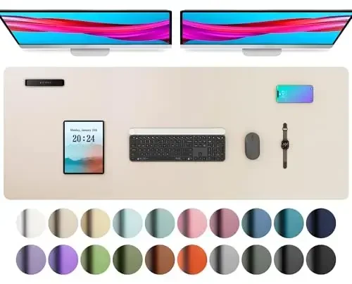 Aothia Katta PU Teri Stol Ustidagi Himoya – Sirpanmaydigan Sichqoncha Pad va Yozuv Mat Ofis/Uy uchun, Suv o'tkazmaydigan, Tozalash Oson (48