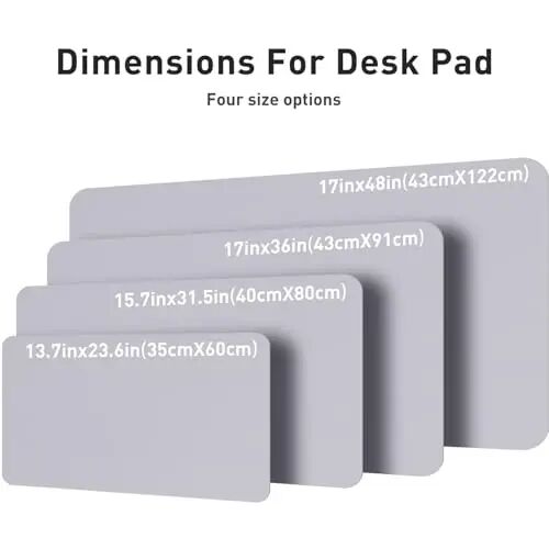 Aothia Large PU Leather Desk Pad Protector - Non-Slip Mouse Pad & Writing Mat for Office/Home, Waterproof, Easy to Clean (23.6