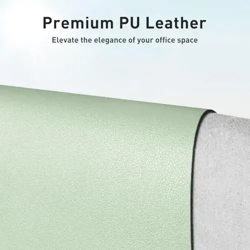 Aothia Large PU Leather Desk Pad Protector – Non-Slip Mouse Pad & Writing Mat for Office/Home, Waterproof, Easy to Clean (31.5