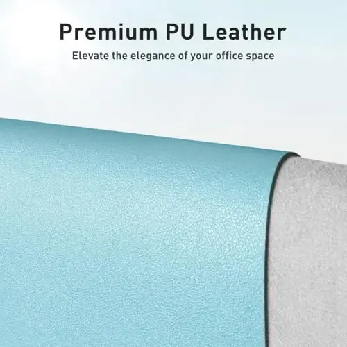 Aothia Large PU Leather Desk Pad Protector – Non-Slip Mouse Pad & Writing Mat for Office/Home, Waterproof, Easy to Clean (31.5