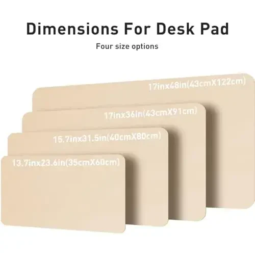 Aothia Large PU Leather Desk Pad Protector – Non-Slip Mouse Pad & Writing Mat for Office/Home, Waterproof, Easy to Clean (36
