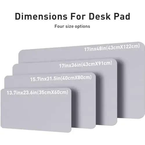 Aothia Large PU Leather Desk Pad Protector - Non-Slip Mouse Pad & Writing Mat for Office/Home, Waterproof, Easy to Clean (36