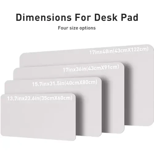 Aothia Large PU Leather Desk Pad Protector – Non-Slip Mouse Pad & Writing Mat for Office/Home, Waterproof, Easy to Clean (48