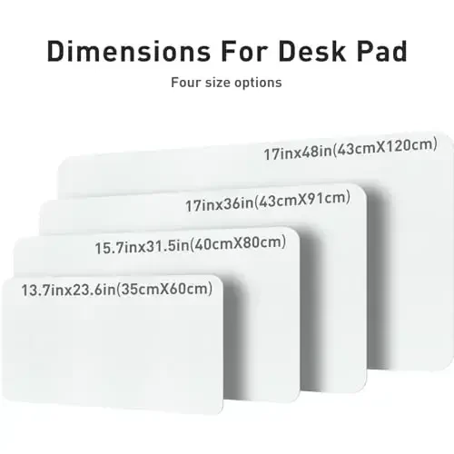 Aothia Leather Desk Pad Protector, Large Mouse Pad, Office Mat, Non-Slip PU Leather Blotter, Laptop Desk Pad, Waterproof Writing Pad for Office and Home (Barely Grey, 23.6