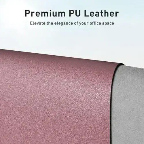 Aothia Leather Desk Pad Protector, Mouse Pad, Office Desk Mat, 31.5