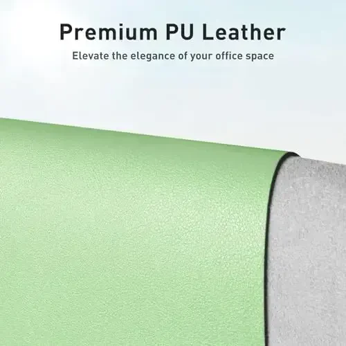 Aothia Leather Desk Pad Protector, Mouse Pad, Office Desk Mat, Non-Slip PU Leather Desk Blotter, Laptop Desk Pad, Waterproof Desk Writing Pad for Office and Home (23.6