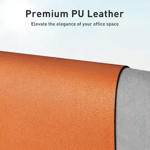Aothia Leather Desk Pad Protector, Mouse Pad, Office Desk Mat, Non-Slip PU Leather Desk Blotter, Laptop Desk Pad, Waterproof Desk Writing Pad for Office and Home (23.6