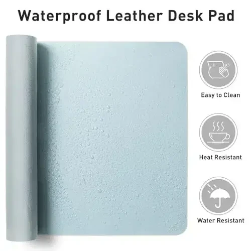 Aothia Leather Desk Pad Protector, Mouse Pad, Office Desk Mat, Non-Slip PU Leather Desk Blotter, Laptop Desk Pad, Waterproof Desk Writing Pad for Office and Home (36