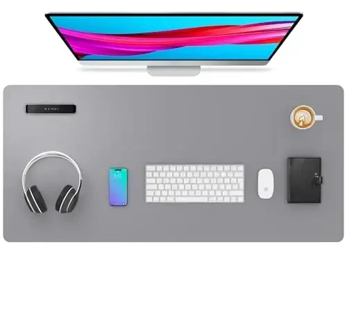 Aothia Leather Desk Pad Protector, Mouse Pad, Office Desk Mat, Non-Slip PU Leather Desk Blotter, Laptop Desk Pad, Waterproof Desk Writing Pad for Office and Home (36